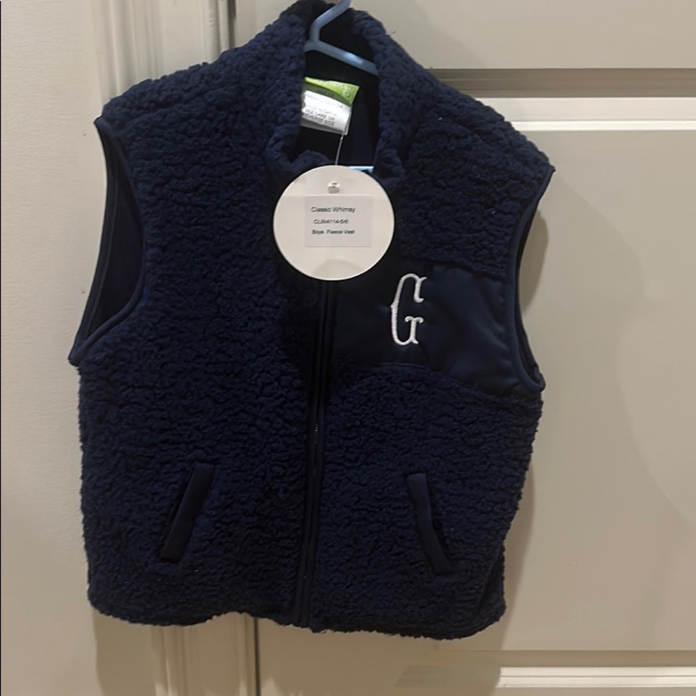 NWT size boys 5/6 fleece vest Navy